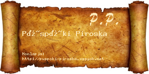 Püspöki Piroska névjegykártya